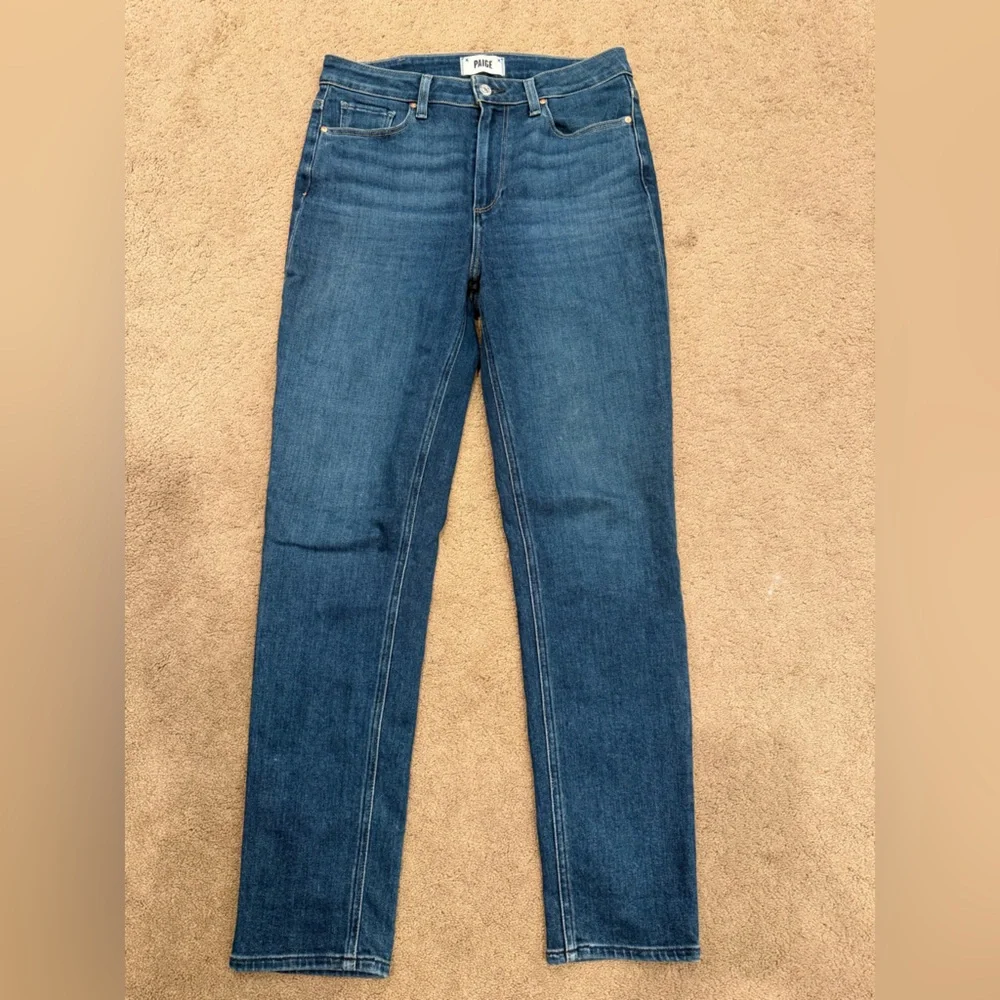 PAIGE Women's Skinny Jeans in Medium Wash Blue - Picture 1 of 6